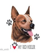 Red Heeler Dog HEAT PRESS TRANSFER for T Shirt Tote Sweatshirt Fabric Bl... - £5.16 GBP