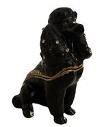 Bejeweled Kingspoint Poodle Enameled Hinged Trinket Pill Stash Box Swaro... - $639.15 MXN