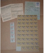 Vintage WWII Fuel Mileage Tickets for Rationing in original envelop - €29,87 EUR