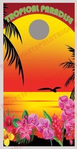 Tropical Paradise Beach Corn Hole Decal Wrap - £15.72 GBP+