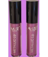 2- Amuse Metallic Liquid Long Lasting Lipstick LIP2093-1 New&amp; Sealed .19z  - £9.58 GBP