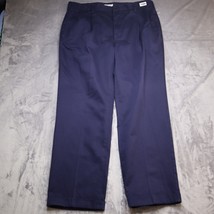 Nautica Rigger Pants Men 38 Navy Blue Pleated Chino Casual Cotton Men 38x30 - $19.68