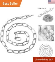 33 Ft Stainless Steel Chain, 4 mm Heavy Duty Chain, Hanging Chain for Ha... - $69.43