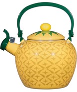 Whistling Tea Kettle for Stove Top,  Enamel on Steel Teakettle, Pineappl... - $52.36