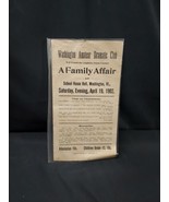 Rare 1902 Washington Vermont Drama Club Theatre Play Bill Advertisement ... - £21.89 GBP