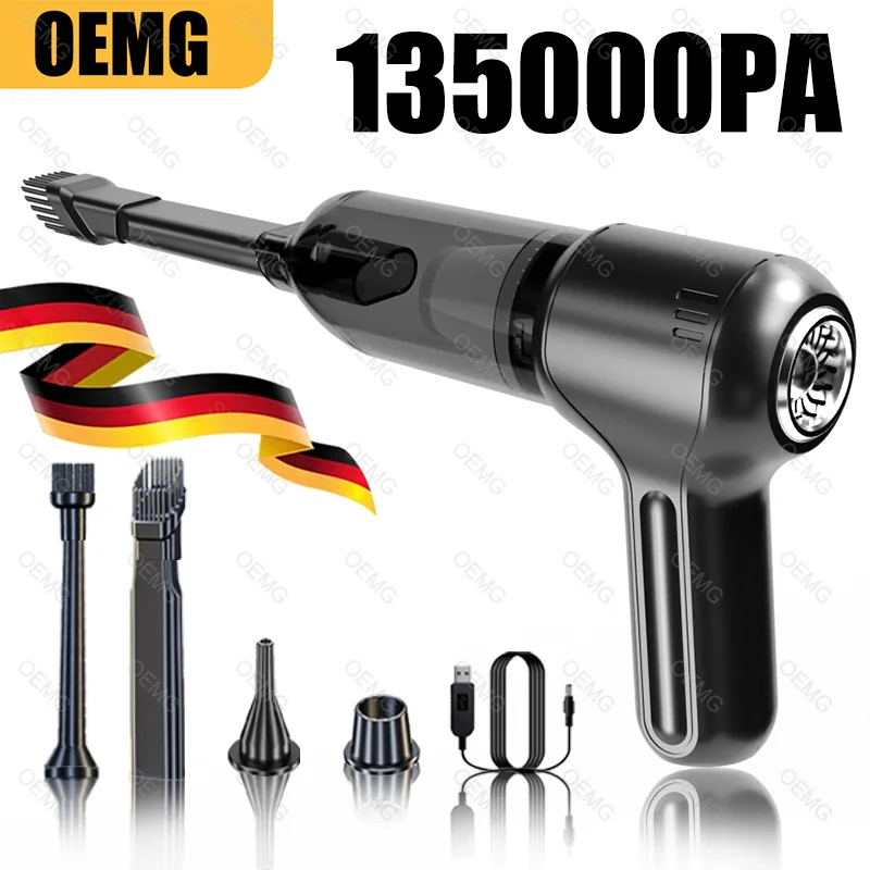 135000PA Portable Wireless Car Vacuum Cleaner Mini Handheld Cleaner Poweful - £35.12 GBP+