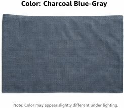 8-Pack PVC Placemats Charcoal Blue-Gray Rectangular Easy Clean 17.75 x 1... - $14.84