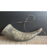 PHILIPPINES Hand Carved Black Powder HORN - $15.48