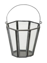 Candle Holder (Set of 4) 4.75&quot; x 4.75&quot;H Glass/Iron - £31.67 GBP