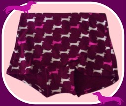 S Weiner Dog KIR Berry Cotton LowRise Victorias Secret PINK Boyshort Bri... - $10.99