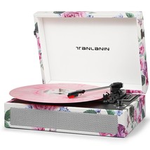 Vintage 3-Speed Bluetooth Record Player With Built-In Speakers, Retro Lp... - $109.99