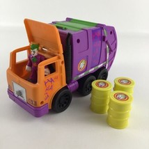 Imaginext DC Super Friends Gotham City Joker Garbage Truck Cans Figure Toy Lot - £37.69 GBP