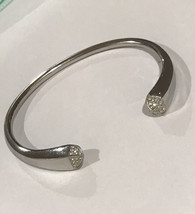 Michael kors silver brilliance pyramid pave open end bracelet 7” - $45.00