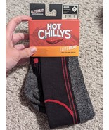 New Hot Chillys Men&#39;s Mens Medium M Mid Volume Sock, Black Elite Heat 9 ... - $28.00