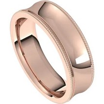 Authenticity Guarantee 
Comfort Fit Concave 6 mm Milgrain Edge Wedding Band i... - £742.60 GBP+