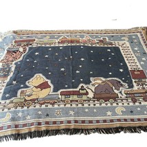 Goodwin Weavers Classic Pooh Tapestry Fringed Blanket 44x46 - £27.77 GBP