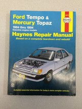 Haynes Repair Manual Ford Tempo And Mercury Topaz 1984 To 1994  - $9.79