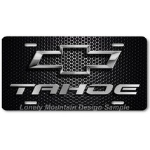Chevy Tahoe Inspired Art Gray on Mesh FLAT Aluminum Novelty License Tag ... - $17.99