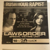 Law &amp; Order SVU Tv Guide Vintage Print Ad Christopher Meloni Mariska Hargit Tpa7 - $5.93