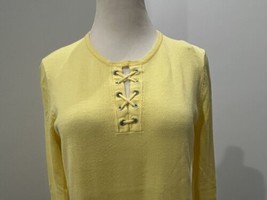 Belford Women’s Sweater Yellow Knit Cotton Small Beautiful - £32.61 GBP