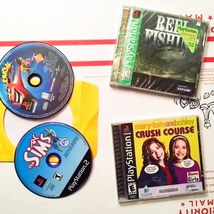 PS1 REEL FISHING *SEALED* + Crash Bandicoot Sims Mary Kate Ashley PlaySt... - $40.00