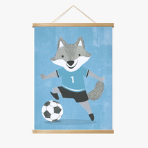 Walt the Striker Wolf Wood Frame Hanger by DLJ - £35.90 GBP