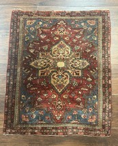 Sarouk Farahan Rug 2x3 - Rust Red Handmade Wool Antique 225 KPSI - £1,118.20 GBP