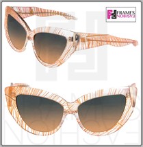 Linda Farrow x Charlotte Olympia Feather Cat Eye Leggy Sunglasses Peach Crystal - £233.53 GBP