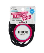 Scunci Nylon Elastic Hairband Thick Hair Black 10ct - $8.11 CAD