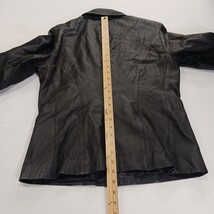 Worthington RN#93677 Women's Black Genuine Leather Full Zip Jacket Size Medium image 9