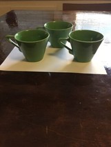 Three Vintage Fiesta Harlequin Tea Cups, 2 perfect, 1 chipped - £19.64 GBP