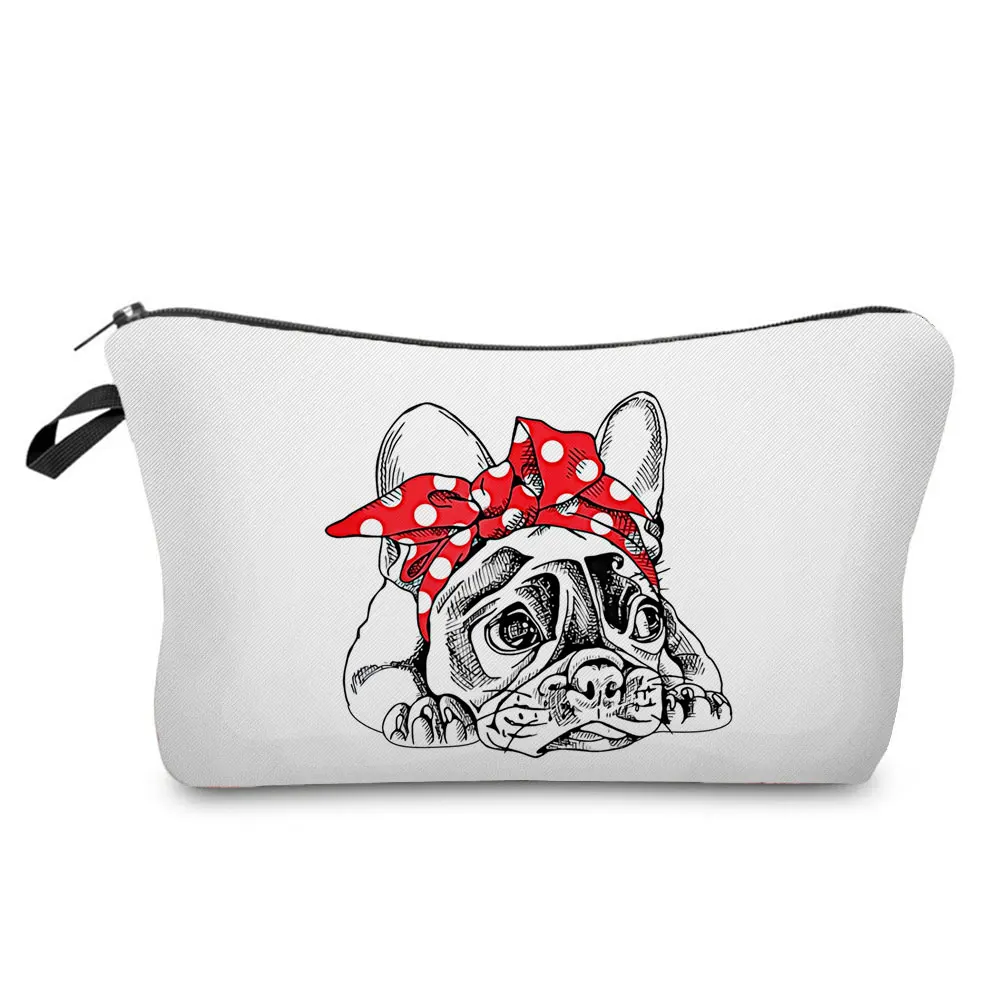 Cute And Funny Dog Print Cosmetic Bag Outdoor Portable Woman Toilet Bag Customiz - $57.01