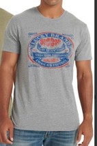 New Lucky Brand Venice Burnout T-Shirt Mens Medium Gray logo print - £14.84 GBP