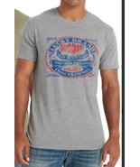 New Lucky Brand Venice Burnout T-Shirt Mens Medium Gray logo print - €17,02 EUR