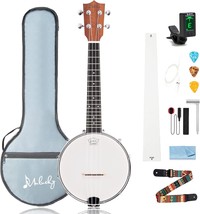 Mulucky Banjolele Bu806 4 String Concert Size 23 Inch, Closed Solid Wood... - $111.99