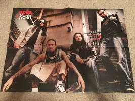 Korn POD teen magazine poster clipping Rockline Edge looking rough tattos - $5.00