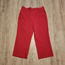Alfred Dunner Pull On Pants ~ Sz 18W ~ Dark Red ~ High Rise ~ 26&quot; Inseam - £17.98 GBP