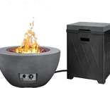 25&quot; Propane Fire Table With Assemblable Tank Cover, 50,000 Btu Large Con... - $781.99