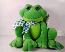 Thad Polz First &amp; Main Green Plush Frog 7&quot; Stuffed Animal - £7.66 GBP