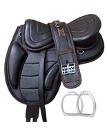 Brown Leather Softy Treeless Horse Saddle With Free Girth + Stirrups - $3,069.00 MXN+