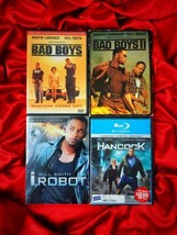 Y2K Will Smith Dvds Action Suspense Sci-Fi Bad Boys Hancock I Robot Lot Of 4 - £11.41 GBP