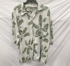 PUSSER’S ISLAND Blue and Green Tropical Button Down Shirt Large - $285.10 MXN