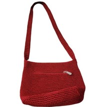 The Sak Crochet Crossbody Bag Purse Red Minimalist Design - £11.72 GBP