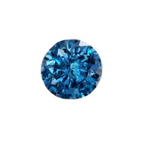 Natural Diamond 2.1mm Round Deep Blue Color Brilliant Cut I Clarity Fancy Loose  - £17.44 GBP