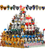 Medieval Castle Knights Army Set A Collection 48 Minifigures Lot - $60.89