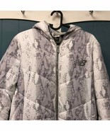 NEW BALANCE Women’s Puffer Jacket snake print size L fluffy lined - $78.20 CAD