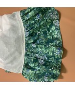 Laura Ashley Bramble Berry King Bed Skirt Green Blue Cottagecore Vintage... - $48.51