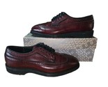 Lehigh Safety Shoes Cognac Wingtip Vibram Soles Mens 10E Steel Toe USA N... - $66.50