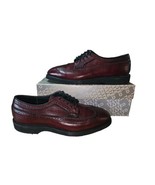 Lehigh Safety Shoes Cognac Wingtip Vibram Soles Mens 10E Steel Toe USA N... - $91.20 CAD