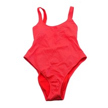 Aerie Shine Pique Babewatch One Piece Swimsuit Textured Red Sprinkle M - £22.76 GBP